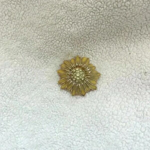 Vintage Liz Claiborne Stained Glass Sunflower Brooch Pin